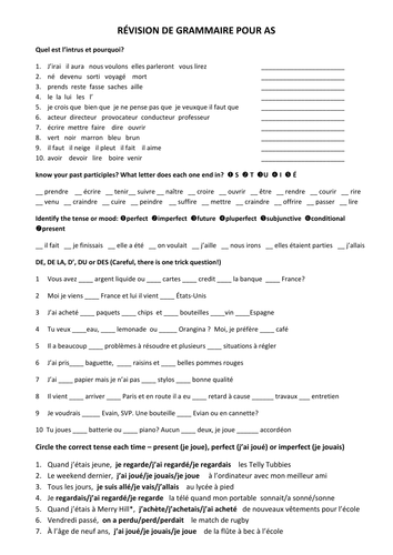 French revision for AS