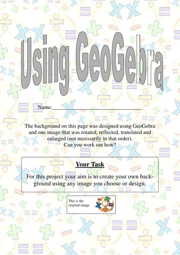 Geogebra Transformations tutorial student booklet
