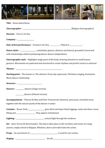 Rosas Danst Rosas introduction