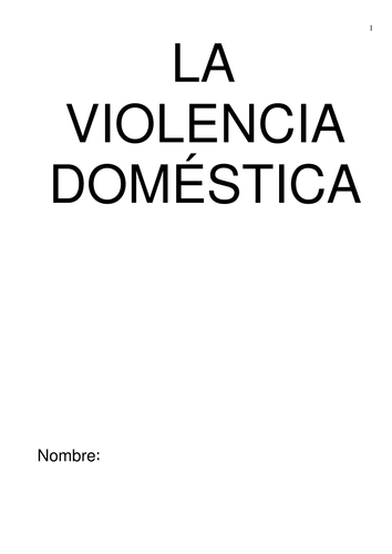 La violencia doméstica