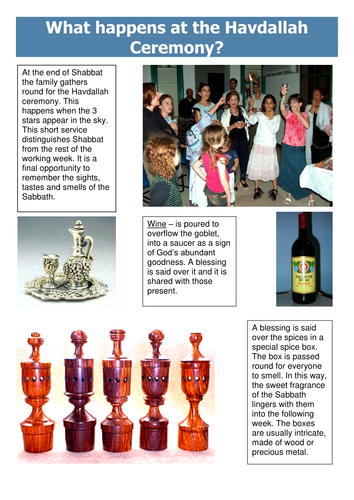 Judaism Havdalla - Shabbat KS3 Ws's