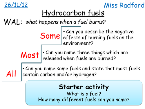 C1.1 Hydrocarbon fuels for SEN
