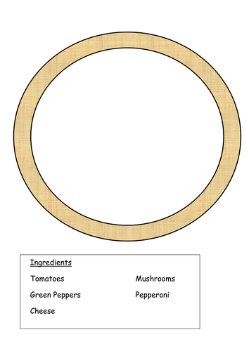 Create a Pizza -  Instructions (KS1 activity)