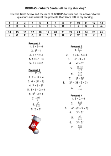 What's Santa Left In My Stocking? - Bodmas