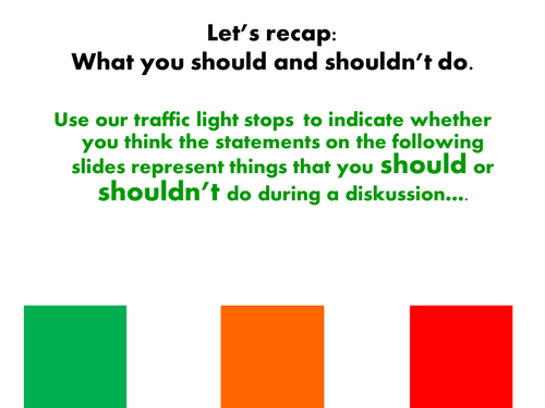 Speaking and Listening - Behavior Quiz