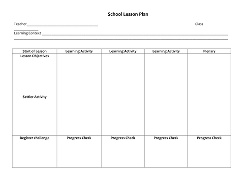 lesson Plan Proforma - new Framework