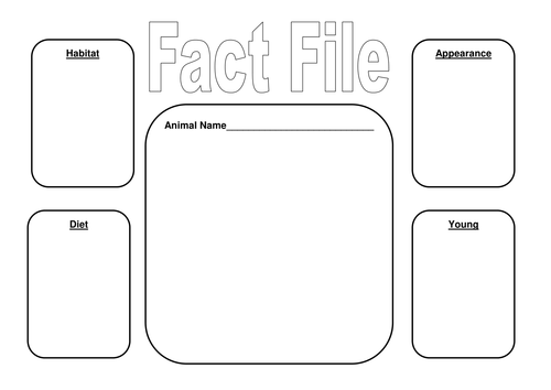 Blank Fact File Template Ks2