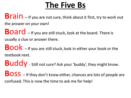 BLP Perseverance - 5Bs Display