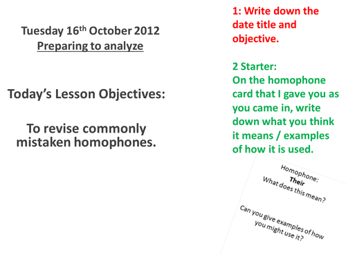 Homophones team interactive learning lesson