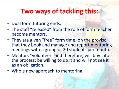 Setting Up mentoring - Ideas for Implementation