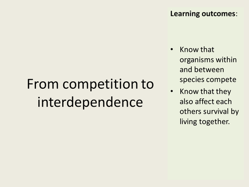 Interdependence of organisms