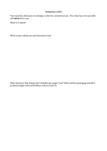 Design your own Robot