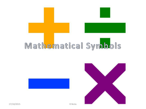 Math symbols