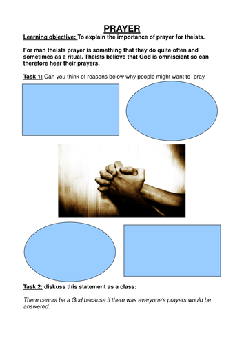 Prayer Writing Paper by mpriest - Teaching Resources - TES