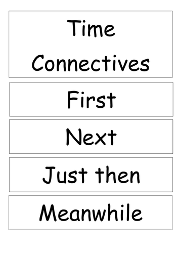 Time Connectives by MissEHill - UK Teaching Resources - TES