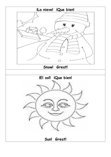 Coloring pictures of weather