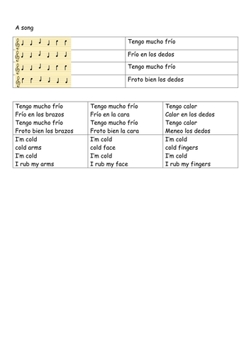 I'm cold, rub my hands song