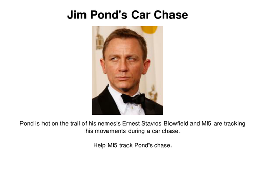 Jim Pond's Car Chase Co-ordinates