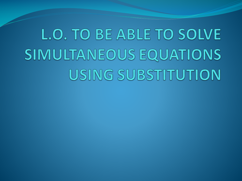 Simultaneous Equations - Magic Trick