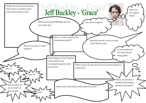 Jeff Buckley Fact Finder Sheet