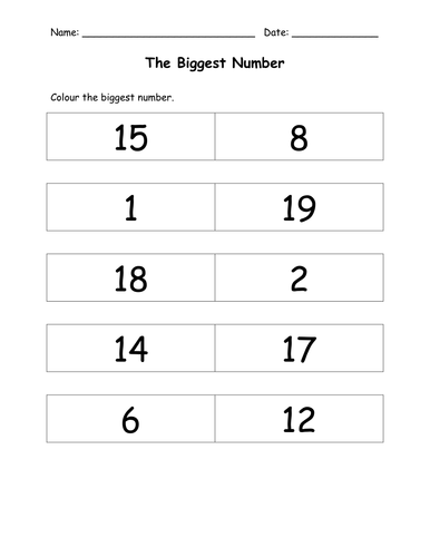 Number Worksheets | Teaching Resources