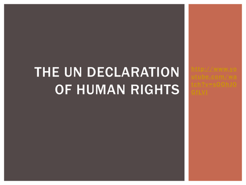 The UN dec of Human Rights & religion