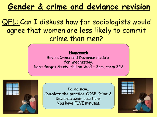 Gender and crime revision lesson