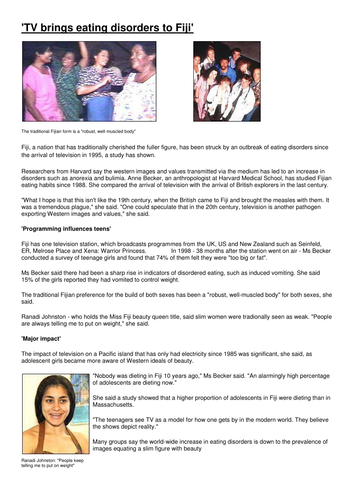 Media - Fiji & Eating Disorders