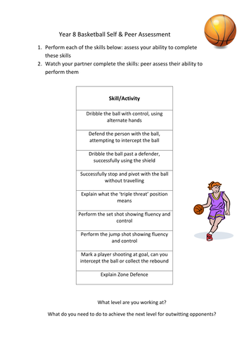 Year 8 Basketball Assessment