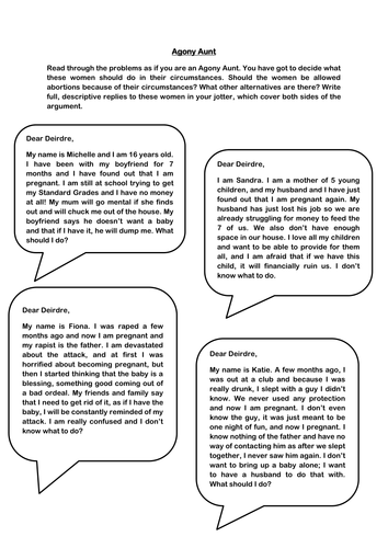Abortion Agony Aunt