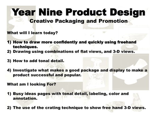 Drawing tutorial for packaging