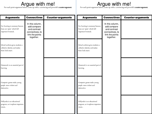 argue-with-me-teaching-resources