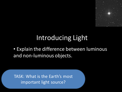 Introduction to Light | Teaching Resources