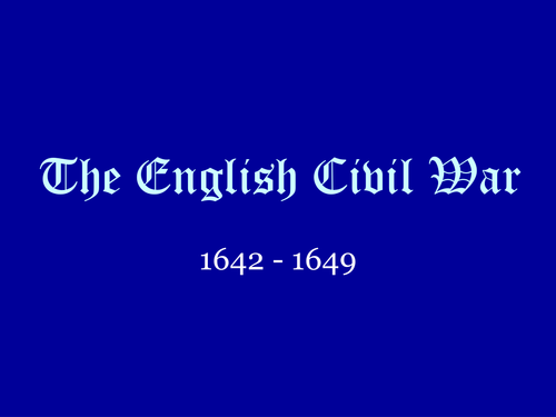 The English Civil War