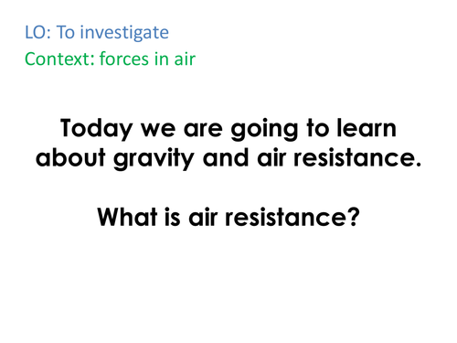 Forces in air. Parachute investigation