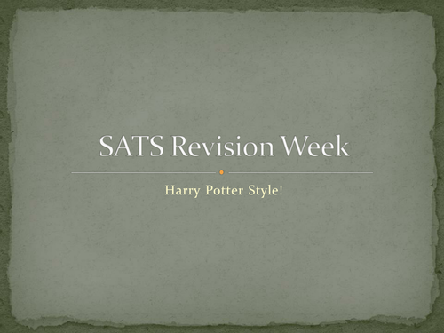 Harry Potter SATS Revision