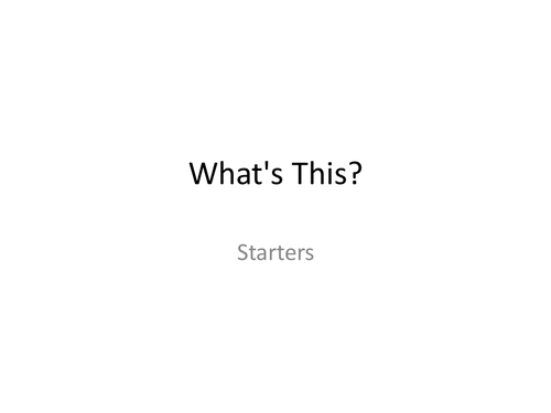 Starters