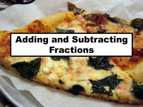 KS3 Adding and Subtracting Fractions powerpoint