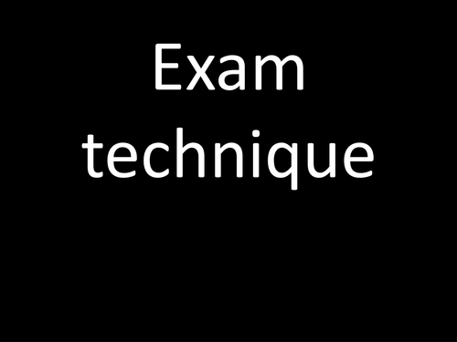 Exam technique / revision strategy PPTs (Science)