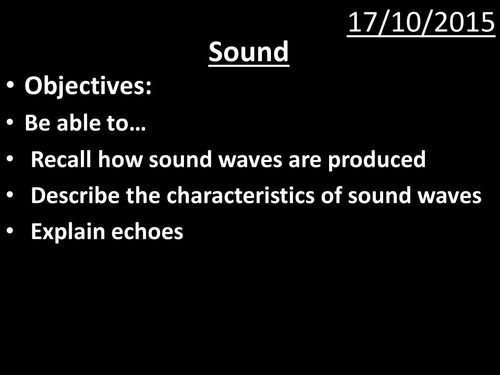 AQA GCSE Physics P1 sound PPT
