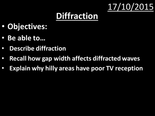 AQA GCSE Physics P1 diffraction PPT