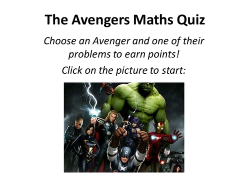 The Avengers Assemble for a Math Quiz