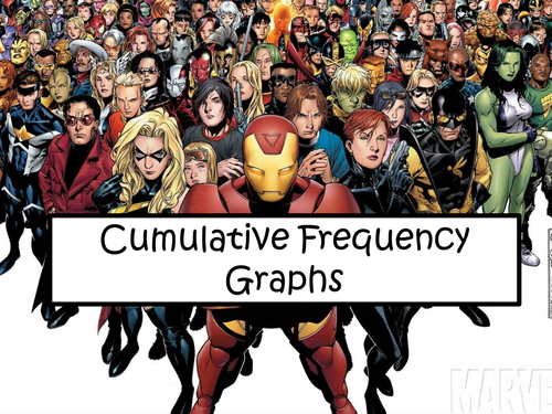 Cumulative frequency powerpoint with the avengers
