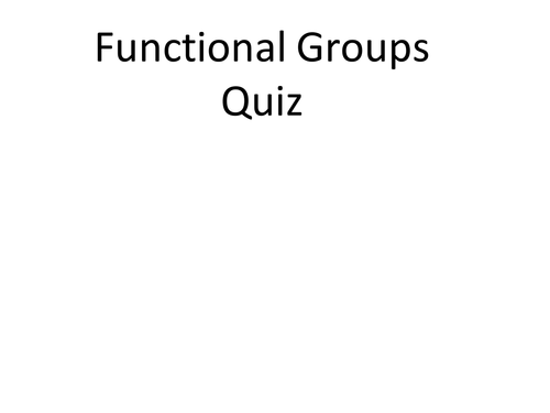 OCR Salters Functional groups (A2)