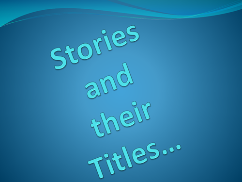 creative writing story titles