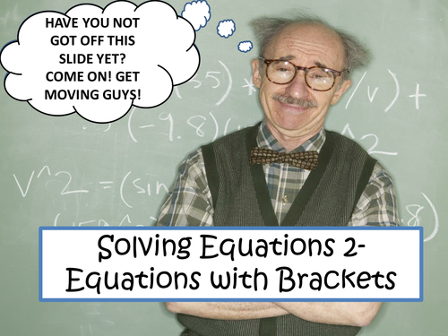 Solving equations with brackets