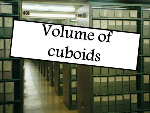 KS3 - Volume of Prisms PowerPoint