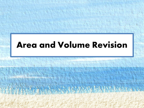 Area and volume revision