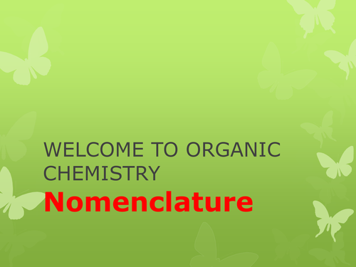 Introduction to naming organic compounds